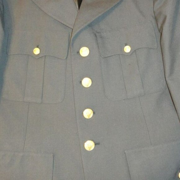 sz40R ARMY DRESS GREEN CLASS A UNIFORM JACKET MSG RANK 4TH ID PATCH LD 1034 - Picture 12 of 12